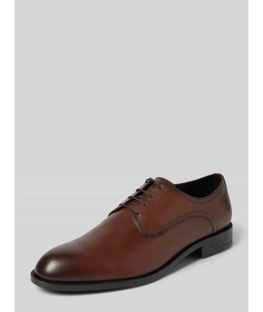 obrazek 1 Buty derby skórzane z detalami z logo model ‘Tayil’