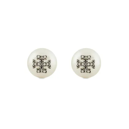 Zdjęcie Tory Burch Kolczyki Kira Pearl Stud 163698 Biały