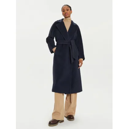 Zdjęcie Weekend Max Mara Płaszcz wełniany Tempera 2425016102 Granatowy Regular Fit