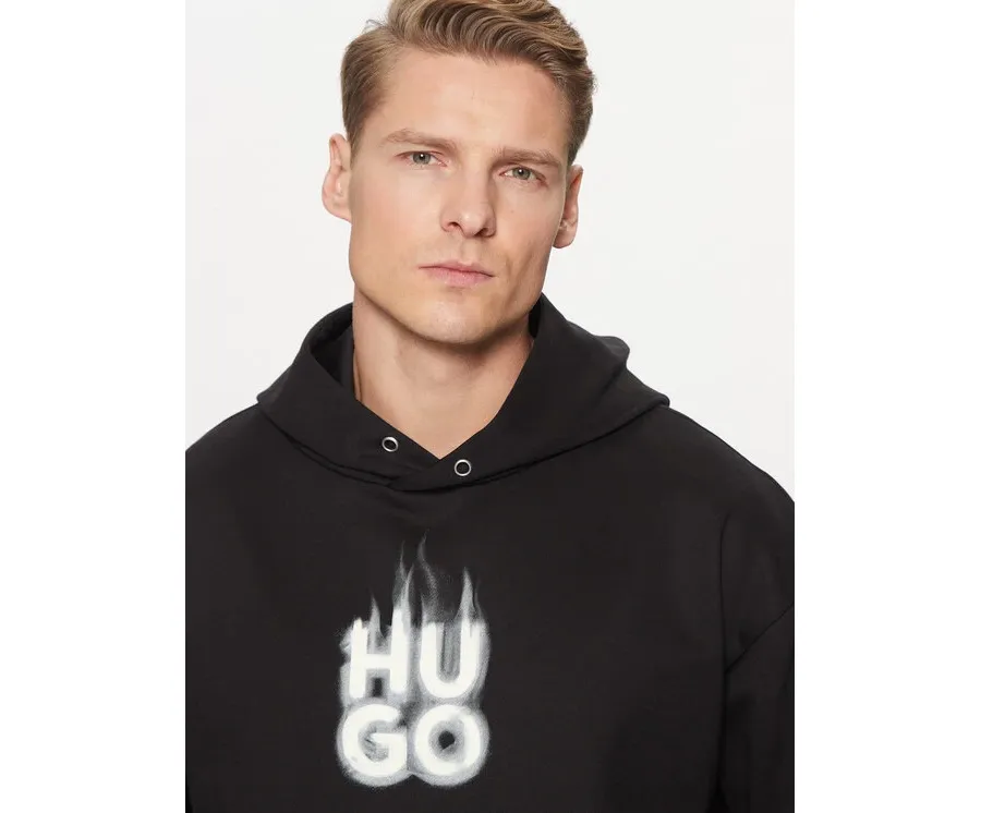 obrazek 1 HUGO Bluza Defnio 50530428 Czarny Relaxed Fit