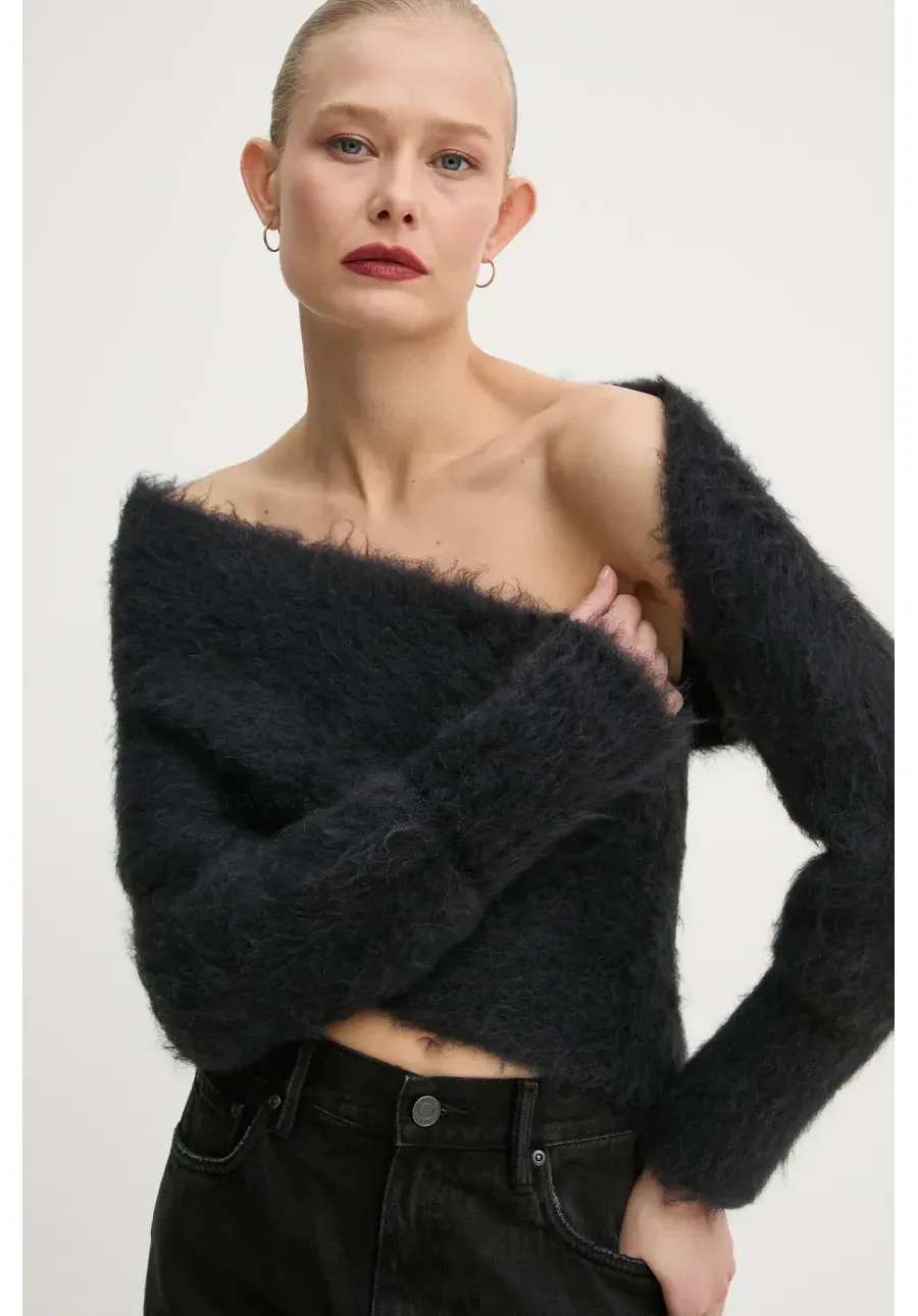 obrazek 1 Sunnei sweter wełniany kolor czarny gładki RTWWKNW002