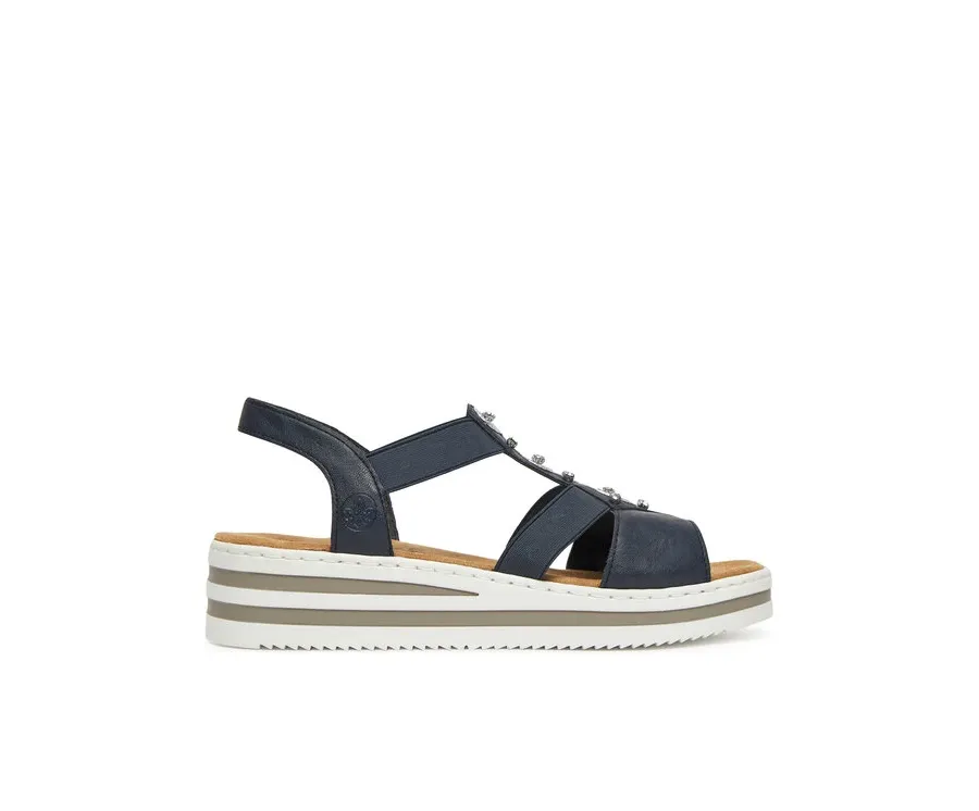 obrazek 1 Rieker Sandały V0287-14 Granatowy