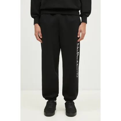Zdjęcie No Problemo spodnie dresowe bawełniane Sweatpant kolor czarny z nadrukiem NP30002.02