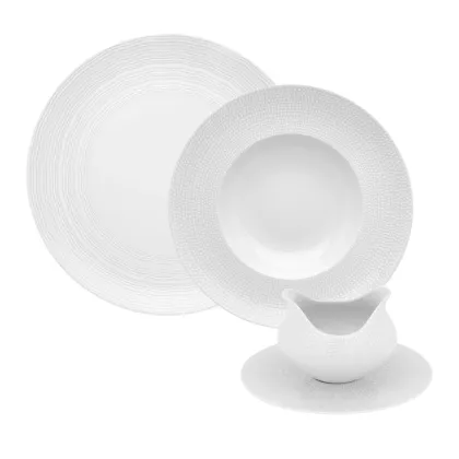 Zdjęcie Duży komplet zastawy obiadowej z porcelany z kolekcji Mar - Vista Alegre