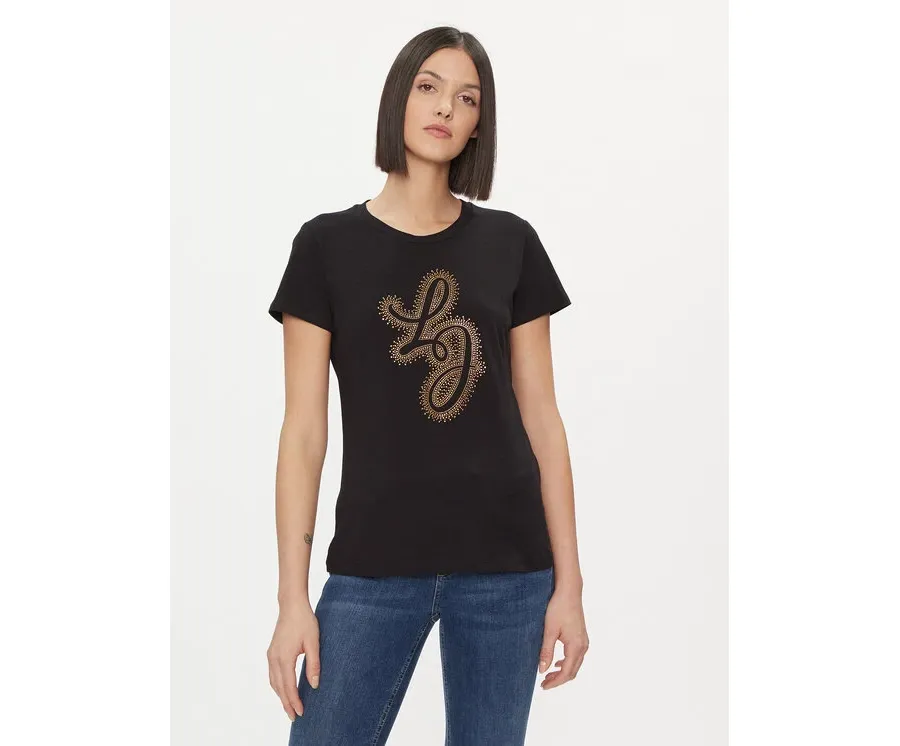 obrazek 1 Liu Jo T-Shirt WA4051 JS923 Czarny Regular Fit