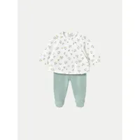 Zdjęcie Mayoral Komplet bluzka i półśpiochy 1588 Zielony Regular Fit