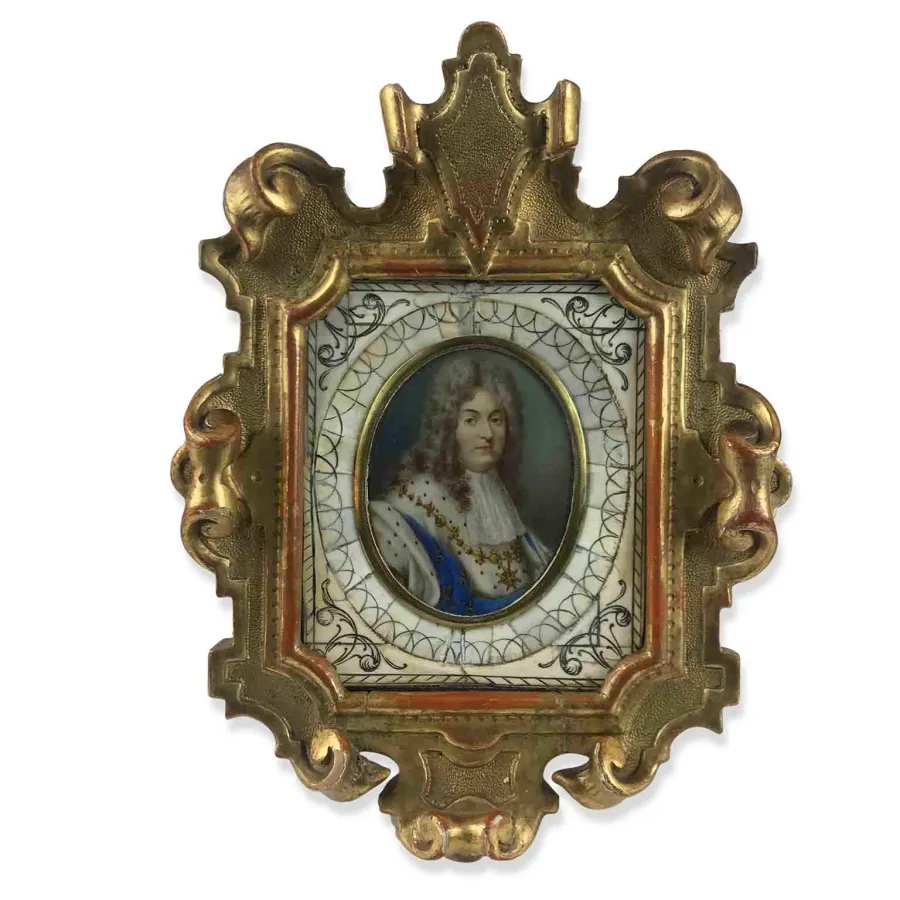 obrazek 2 Miniatura z portretem Filipa Orleańskiego namalowana na owalnej blaszce z kości słoniowej
