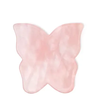 Zdjęcie Crystallove Płytka Motylek do Masażu Twarzy Gua Sha z Kwarcu Różowego
