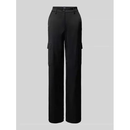 Zdjęcie Spodnie materiałowe z prostą nogawką i kieszeniami cargo model ‘Faja’