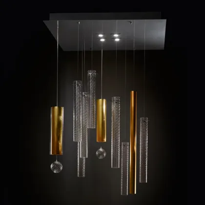 Zdjęcie Pomysłowy żyrandol LC50/2 z kolekcji Pioggia projektu G.L. Ferreriego