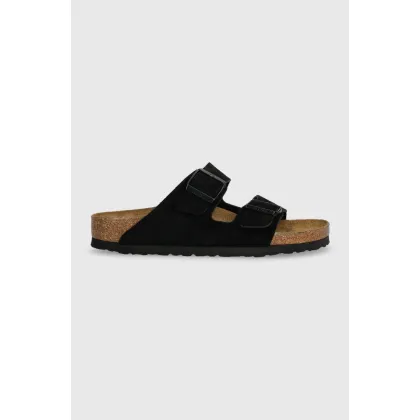 Zdjęcie Birkenstock klapki zamszowe Arizona damskie kolor czarny 1027164