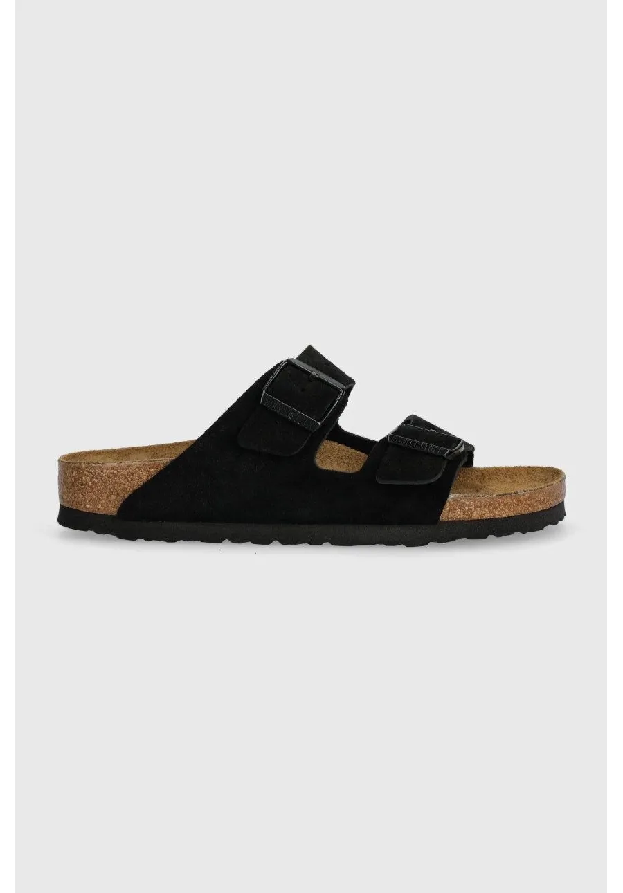 obrazek 1 Birkenstock klapki zamszowe Arizona damskie kolor czarny 1027164