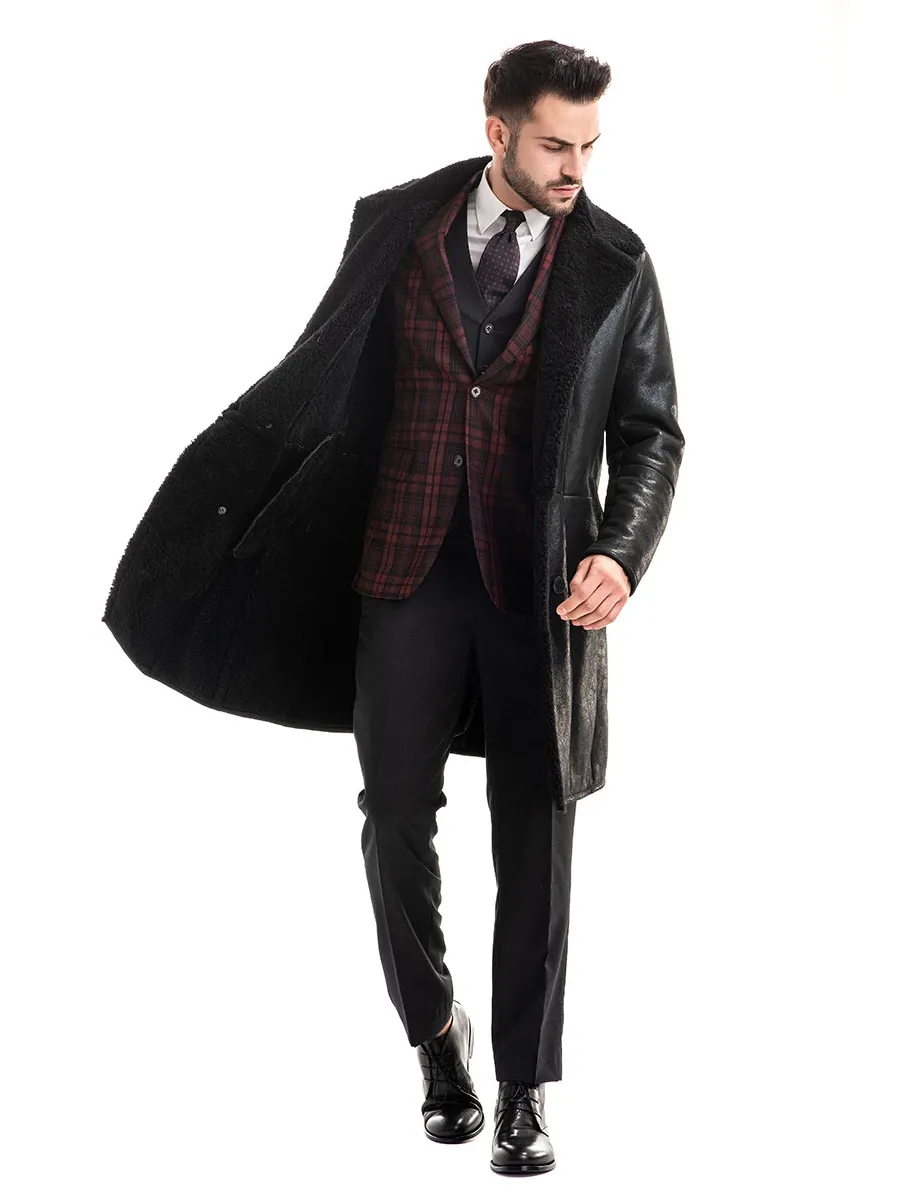 obrazek 5 Elegancki płaszcz z naturalnego futra jagnięcego - A&A Vesa