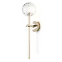 Picture Wall lamp in a delicate gold finish with a hand-cut Italian crystal ball - Il Paralume Marina