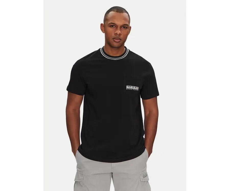 obrazek 1 Napapijri T-Shirt S-Murlo NP0A4IEJ9411 Czarny Regular Fit