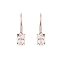 Zdjęcie Kolczyki z różowego złota z morganitami i diamentami KLENOTA