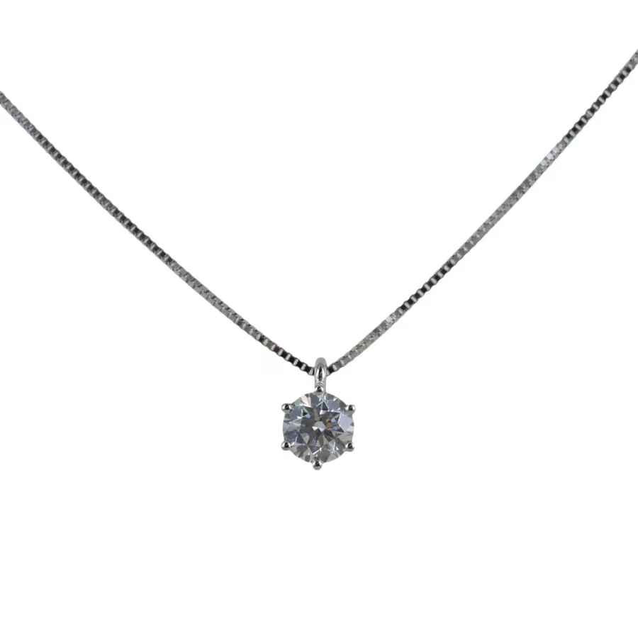 obrazek 1 Stylowy naszyjnik Punto Luce ze średnim diamentem