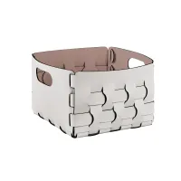 Picture Stylish woven basket Dubai 25x25xH20 cm in pearl color
