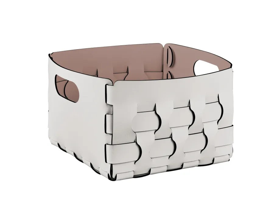 picture 1 Stylish woven basket Dubai 25x25xH20 cm in pearl color