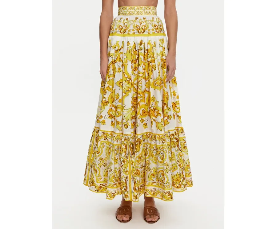obrazek 1 Dolce&Gabbana Spódnica maxi F4CX0T HH5A5 Żółty Regular Fit