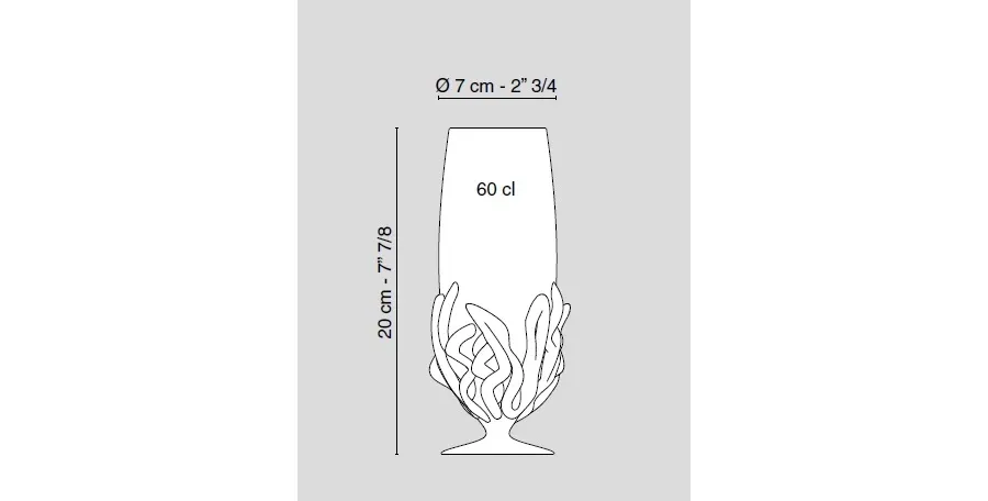 picture 5 Elite high glassware with black flames by VG brand