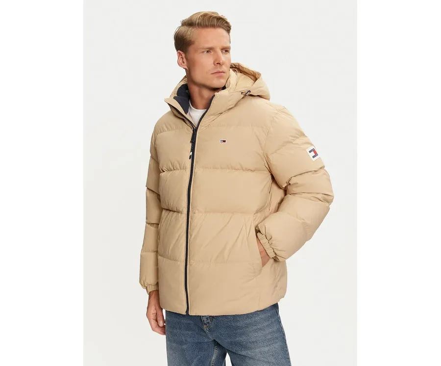 obrazek 1 Tommy Jeans Kurtka puchowa Essential DM0DM19786 Beżowy Regular Fit