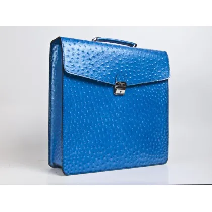 Zdjęcie Włoska niebieska teczka ręcznie wykonana - sklep Luxury Products