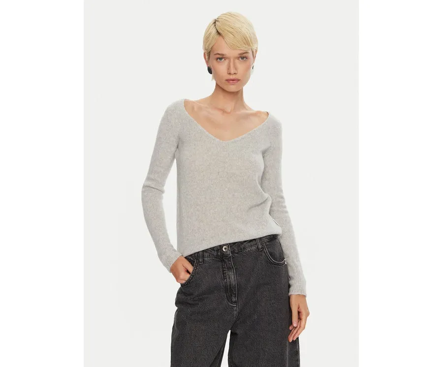 obrazek 1 Hugo Sweter Shakilyna 50522533 Szary Slim Fit HUGO