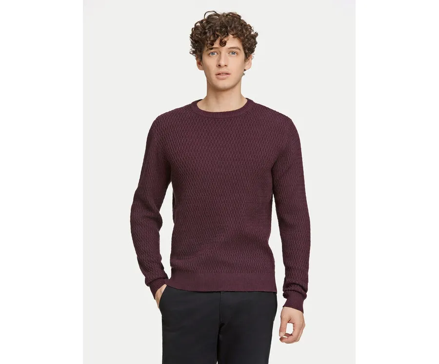 obrazek 1 Lindbergh Sweter 30-804052 Brązowy Relaxed Fit