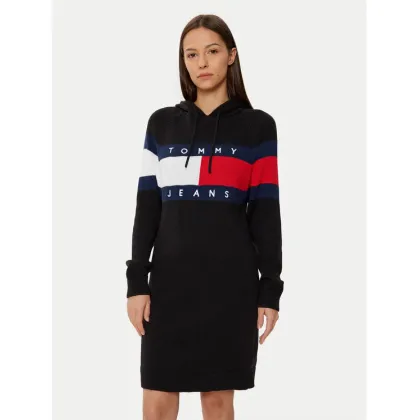 Zdjęcie Tommy Jeans Sukienka dzianinowa DW0DW19470 Czarny Relaxed Fit