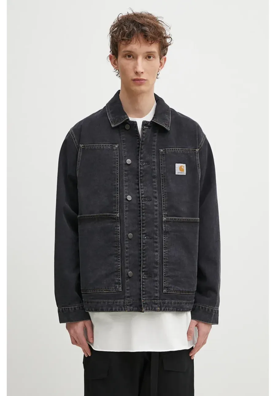 obrazek 1 Carhartt WIP kurtka jeansowa OG Double Front Jacket kolor czarny przejściowa oversize I034866.8906