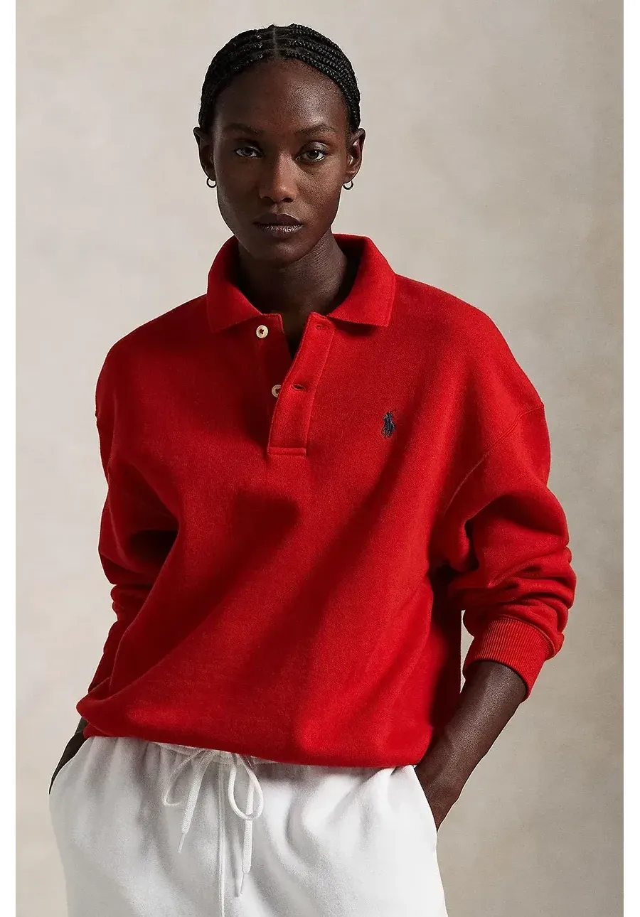 obrazek 1 Polo Ralph Lauren bluza damska kolor czerwony gładka 211947966