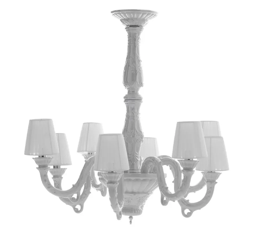 obrazek 1 Włoski ceramiczny żyrandol - 8 ramion