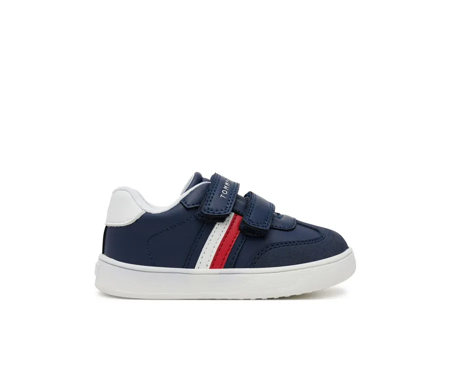 obrazek 1 Tommy Hilfiger Sneakersy Stripes Low Cut Lace Velcro Sneaker T1X9-33840-1269 M Granatowy
