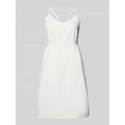 Zdjęcie Sukienka o długości do kolan z mieszanki lnu i bawełny z wycięciem