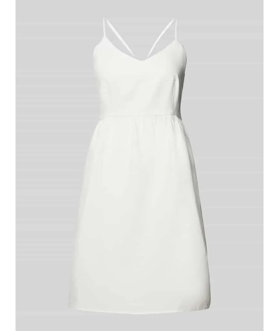 obrazek 1 Sukienka o długości do kolan z mieszanki lnu i bawełny z wycięciem