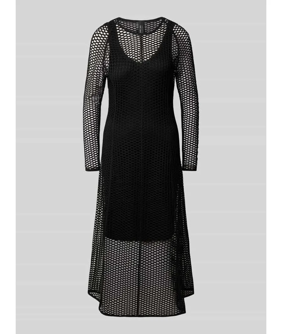 obrazek 1 Sukienka midi z ażurowym wzorem