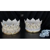 Zdjęcie Piękna ceramiczna korona z kryształkami