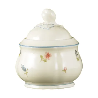 Zdjęcie Ekskluzywna porcelanowa cukiernica zdobiona motywem kwiatowym - Seltmann Weiden