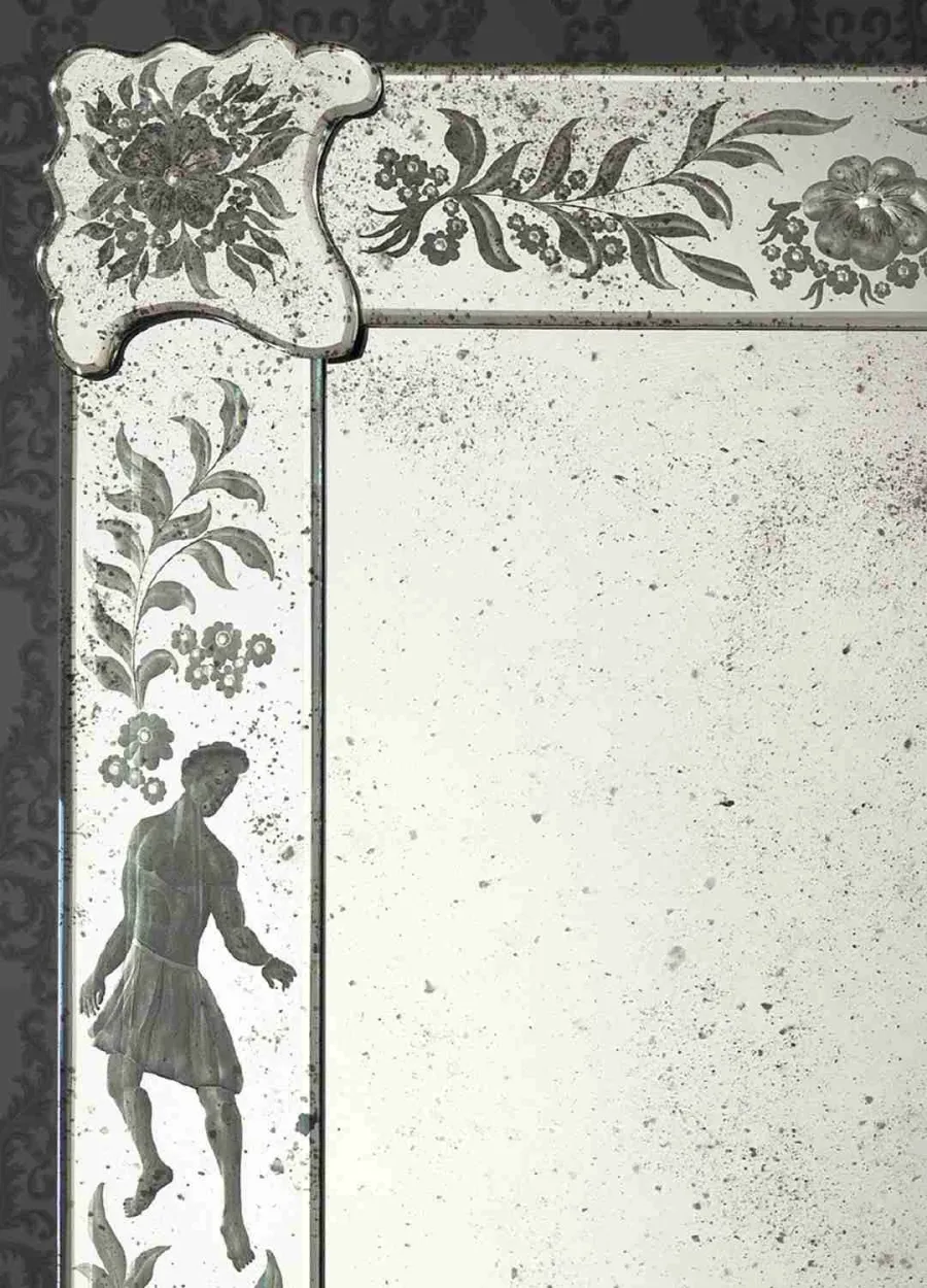 obrazek 2 Klasyczne lustro ze szkła Murano