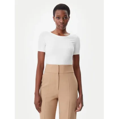 Zdjęcie Tommy Hilfiger T-Shirt WW0WW37866 Écru Slim Fit