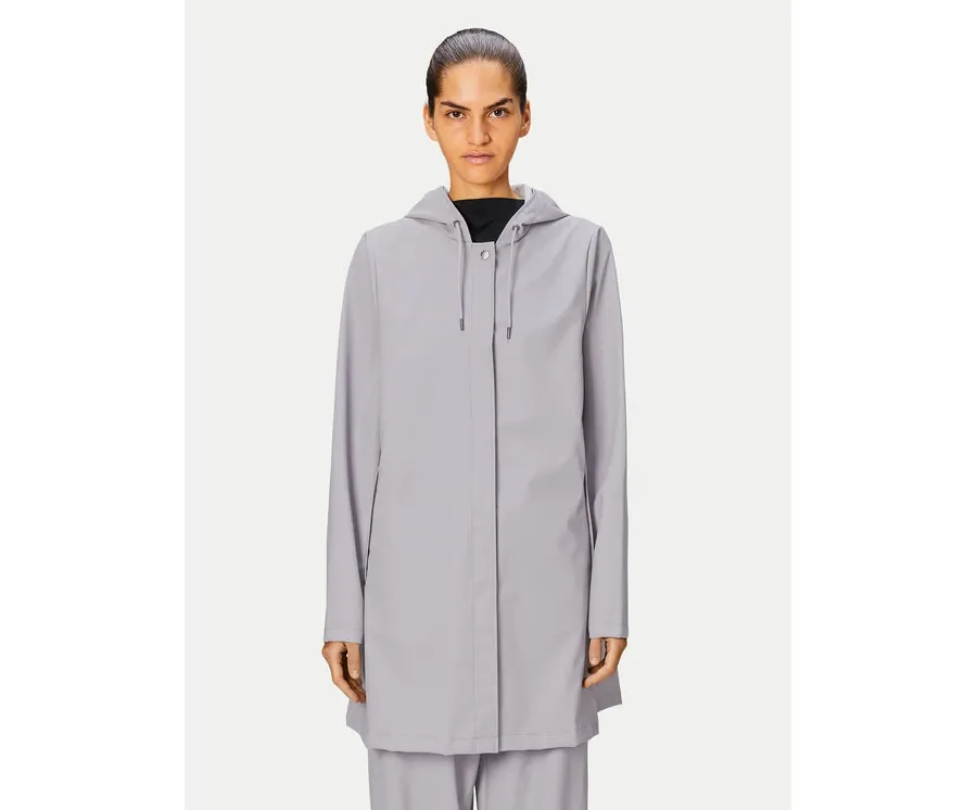 obrazek 1 Rains Kurtka przeciwdeszczowa A-line W Jacket W3 18050 Szary Regular Fit
