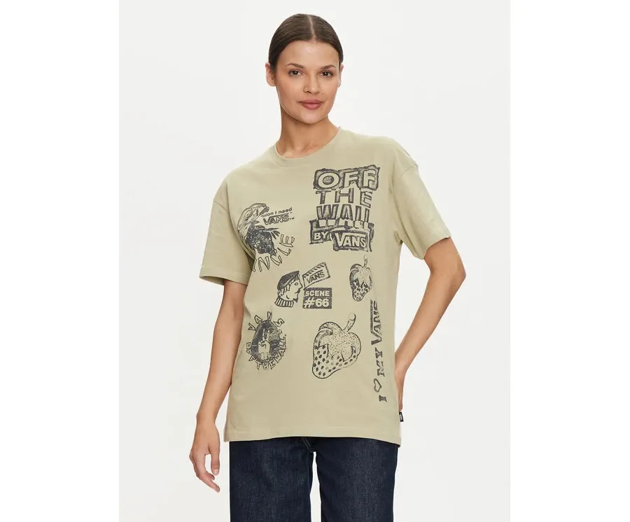 obrazek 1 Vans T-Shirt VN000HHH Zielony Oversize