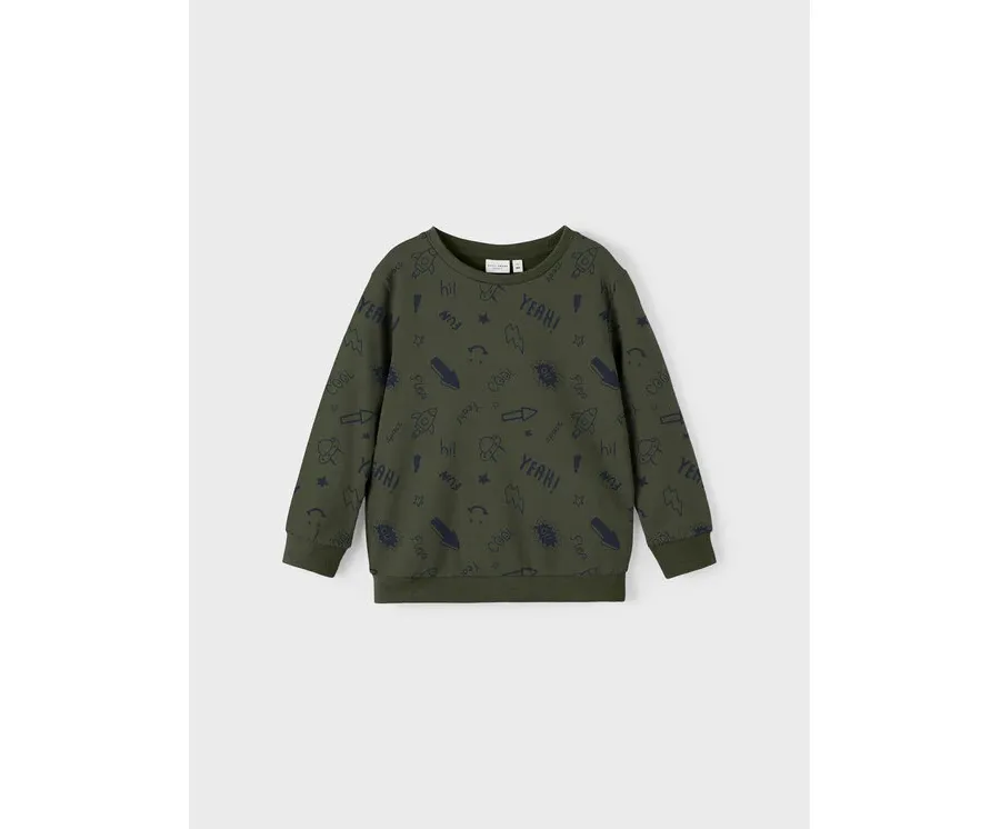 obrazek 1 NAME IT Bluza 13218869 Zielony Loose Fit
