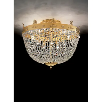 Zdjęcie Luksusowa lampa sufitowa z pozłacanego mosiądzu