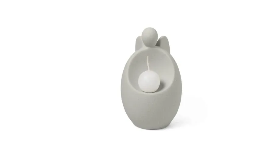 obrazek 5 Włoska ceramiczna figurka anioła ze świeczką