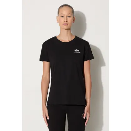Zdjęcie Alpha Industries t-shirt bawełniany Basic kolor czarny 196054.03-CZARNY