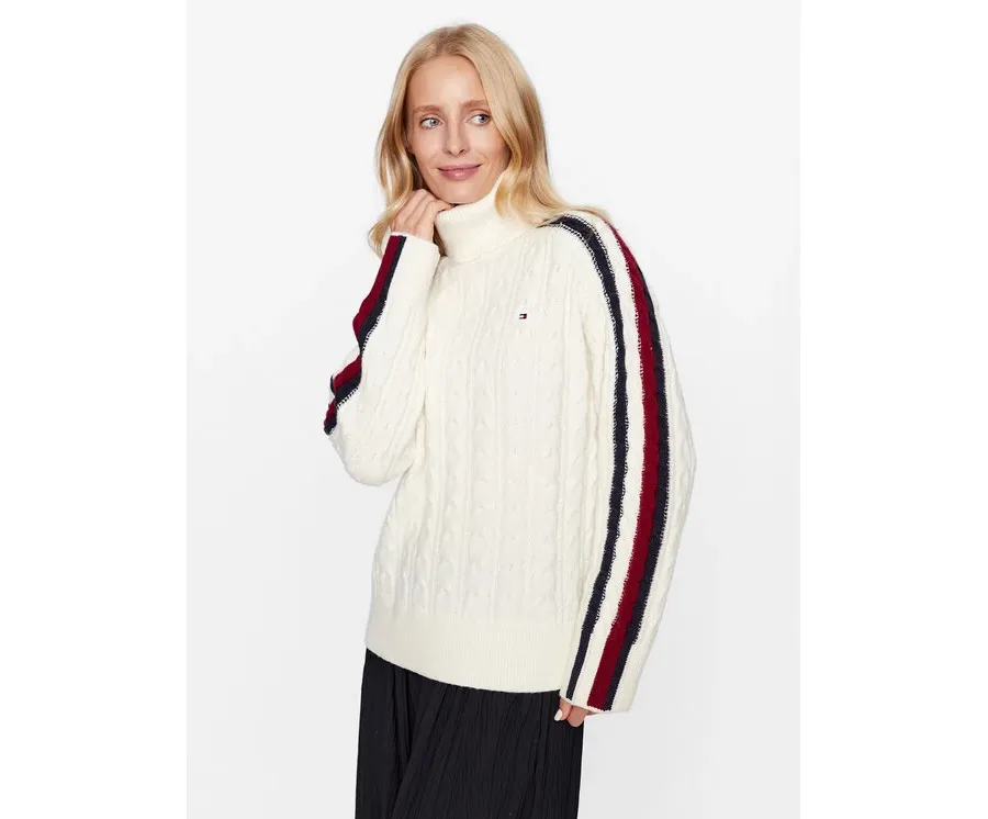 obrazek 1 Tommy Hilfiger Golf WW0WW40831 Écru Regular Fit