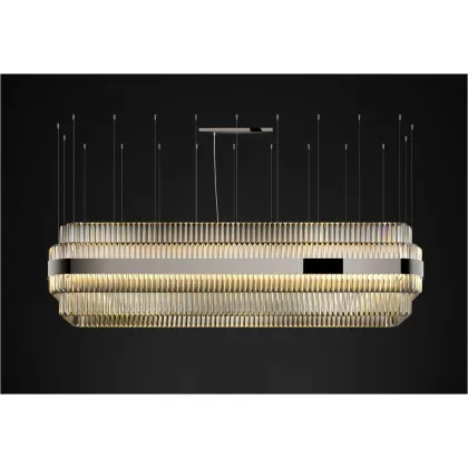 Zdjęcie Oryginalny żyrandol z przezroczystymi trójścianami w stylu nowoczesnym – Il Paralume Marina