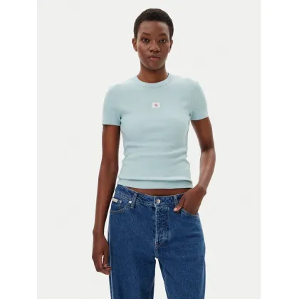 Zdjęcie Calvin Klein Jeans T-Shirt J20J225245 Niebieski Slim Fit